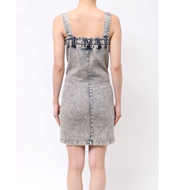 EVRIS「デニムフリンジジャンスカ」|ジャンパースカート|