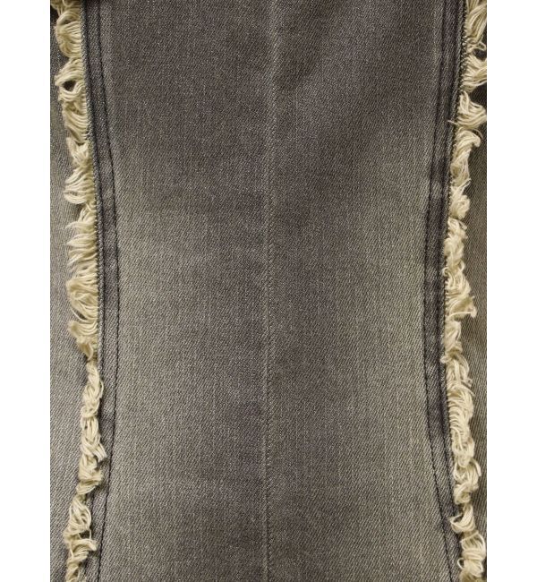 EVRIS「デニムフリンジジャンスカ」|ジャンパースカート|