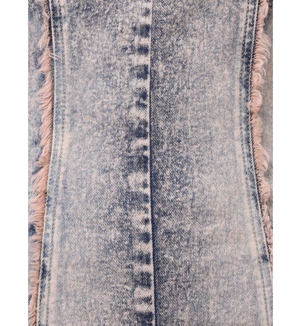 EVRIS「デニムフリンジジャンスカ」|ジャンパースカート|