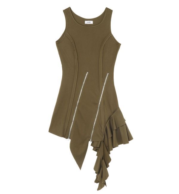 EVRIS「アシンメトリージップタンクワンピース」|ワンピース|