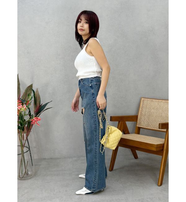 EVRIS「ハートカッティングニットトップス」|タンクトップ|