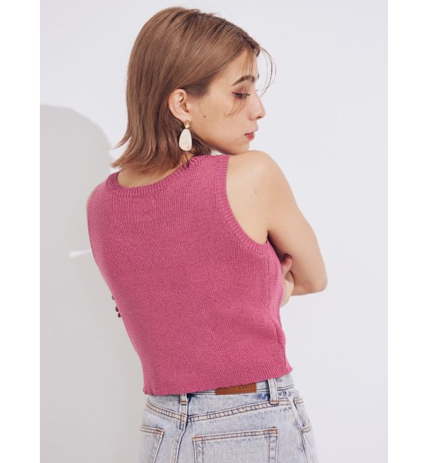 EVRIS「ハートカッティングニットトップス」|タンクトップ|