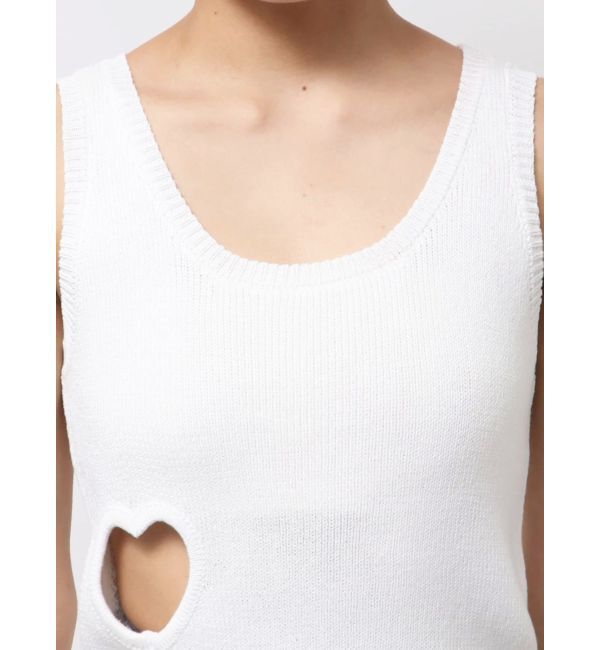 EVRIS「ハートカッティングニットトップス」|タンクトップ|