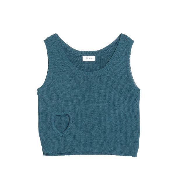 EVRIS「ハートカッティングニットトップス」|タンクトップ|