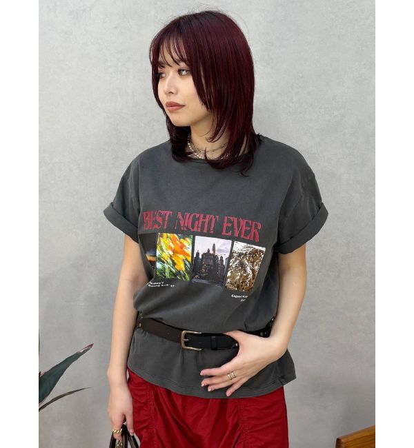 EVRIS「フロントフォトBIG Tシャツ」|Tシャツ・カットソー|ブラック