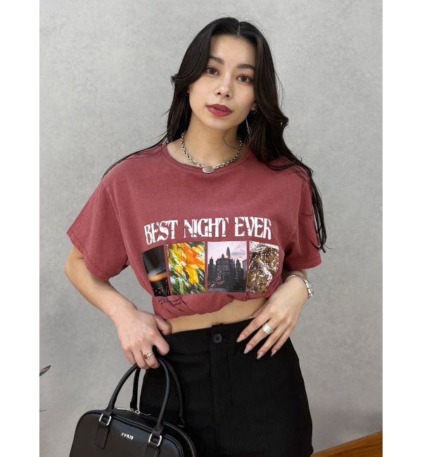 EVRIS「フロントフォトBIG Tシャツ」|Tシャツ・カットソー|レッド