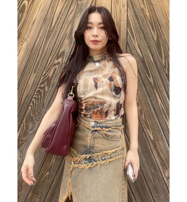 EVRIS「バックリボン ホルターネックトップス」|Tシャツ・カットソー|