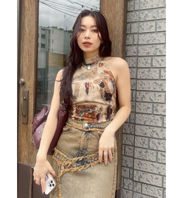 EVRIS「バックリボン ホルターネックトップス」|Tシャツ・カットソー|