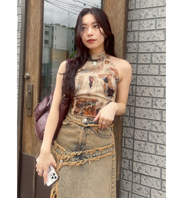 EVRIS「バックリボン ホルターネックトップス」|Tシャツ・カットソー|