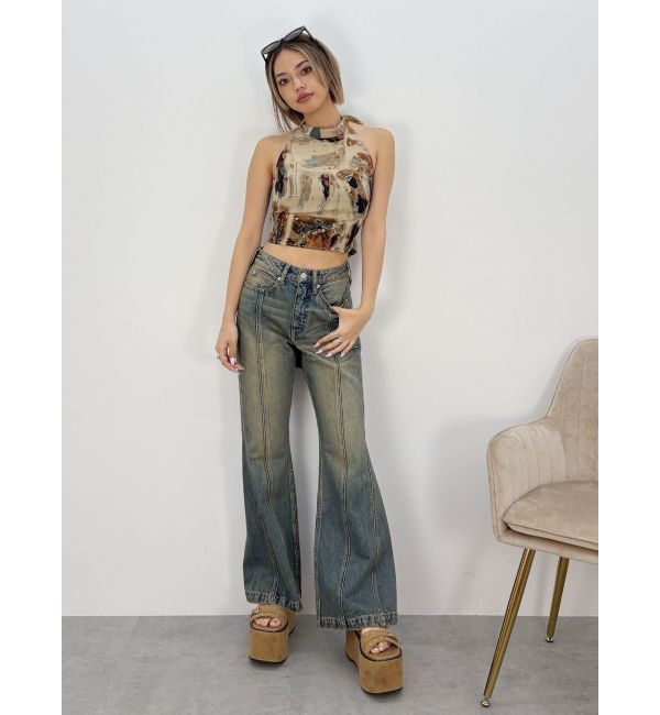 EVRIS「バックリボン ホルターネックトップス」|Tシャツ・カットソー|