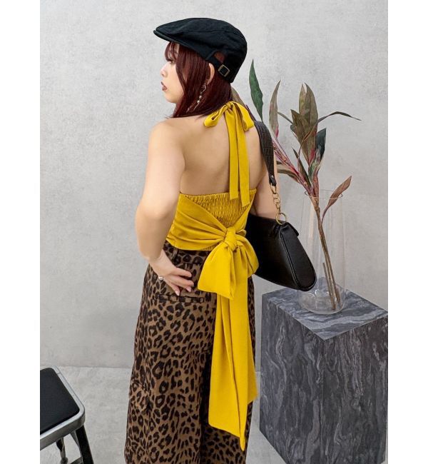 EVRIS「バックリボン ホルターネックトップス」|Tシャツ・カットソー|