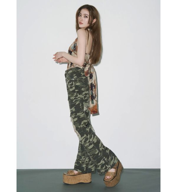 EVRIS「バックリボン ホルターネックトップス」|Tシャツ・カットソー|