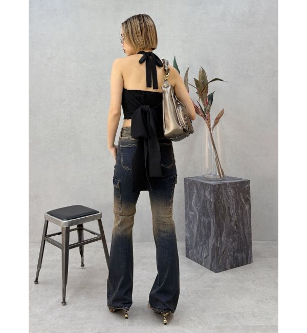 EVRIS「バックリボン ホルターネックトップス」|Tシャツ・カットソー|