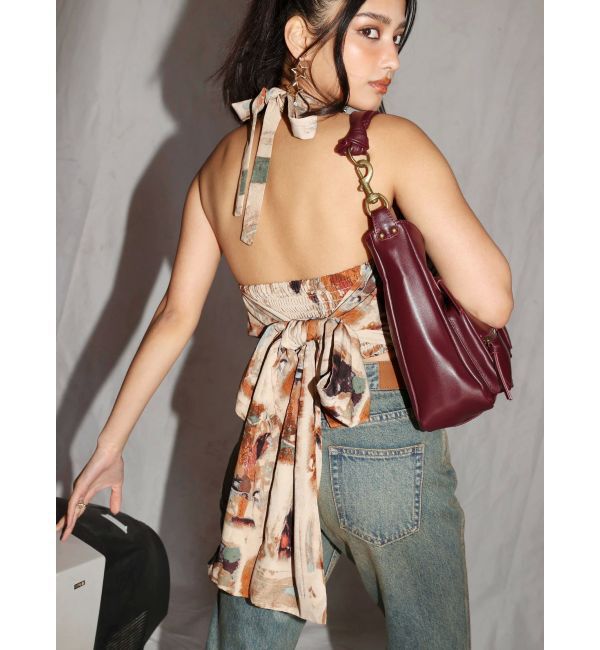 EVRIS「バックリボン ホルターネックトップス」|Tシャツ・カットソー|