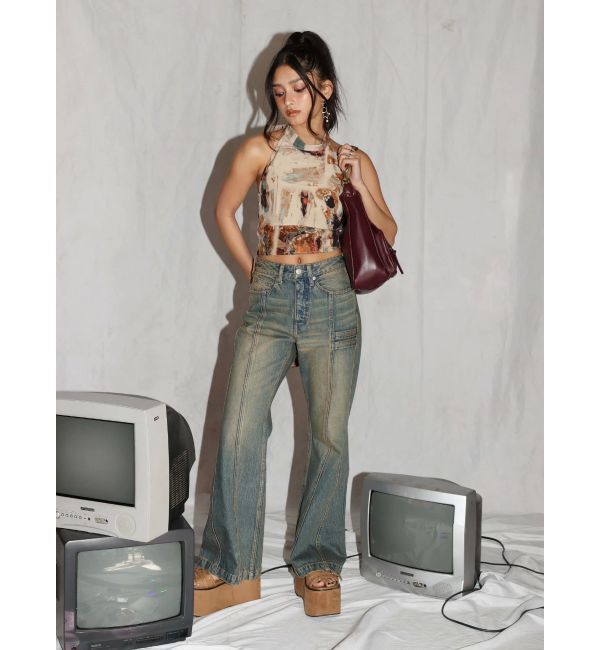 EVRIS「バックリボン ホルターネックトップス」|Tシャツ・カットソー|