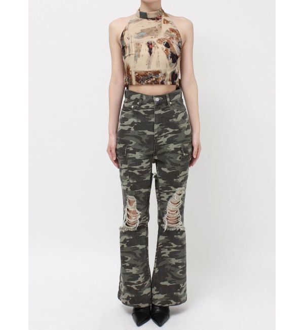 EVRIS「バックリボン ホルターネックトップス」|Tシャツ・カットソー|