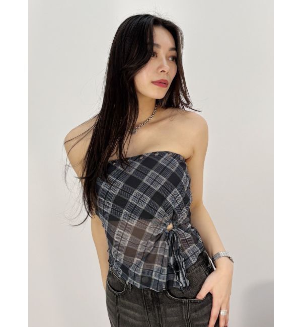 EVRIS「チェックベアトップ」|キャミソール|
