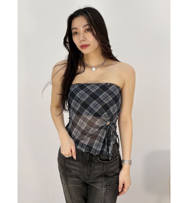 EVRIS「チェックベアトップ」|キャミソール|