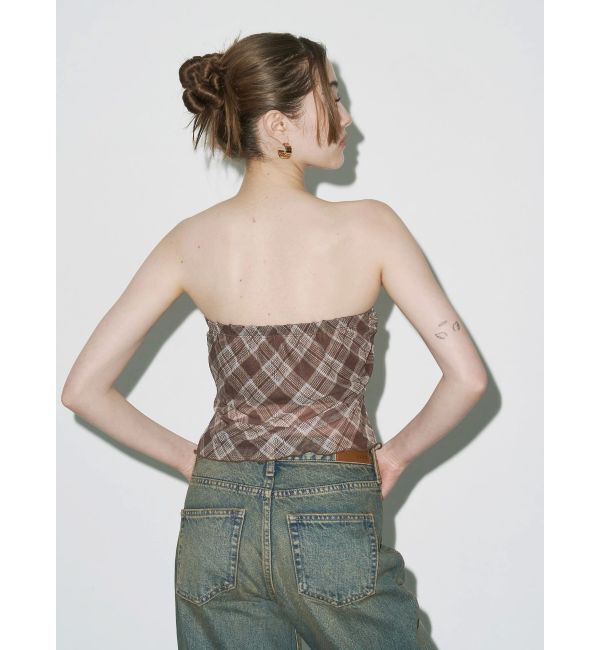 EVRIS「チェックベアトップ」|キャミソール|