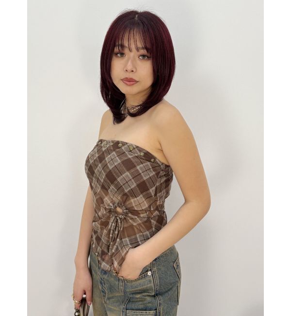 EVRIS「チェックベアトップ」|キャミソール|