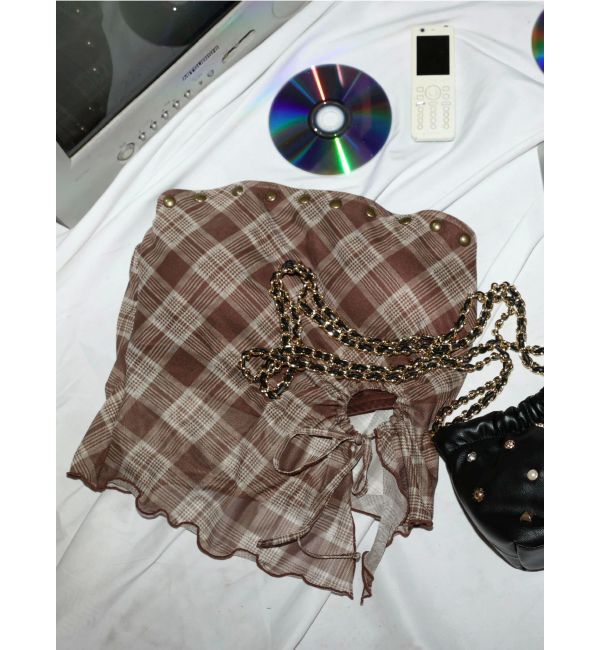 EVRIS「チェックベアトップ」|キャミソール|