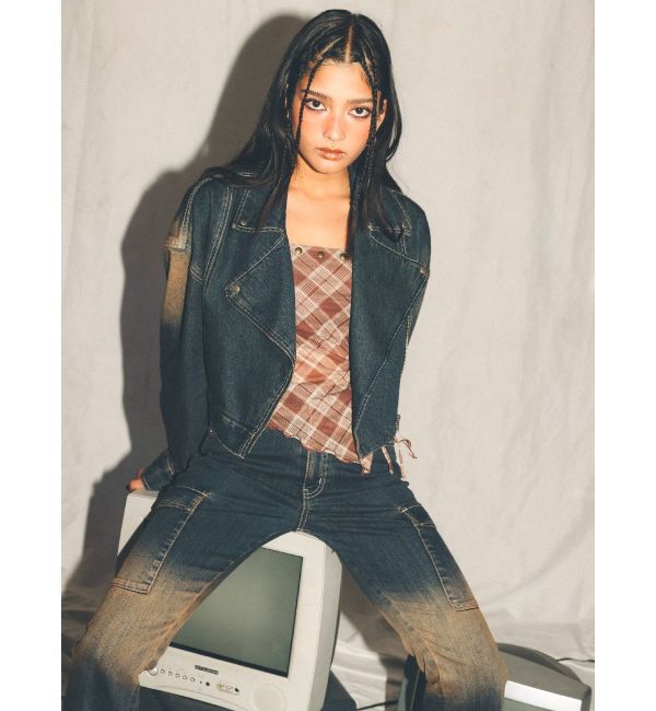 EVRIS「チェックベアトップ」|キャミソール|