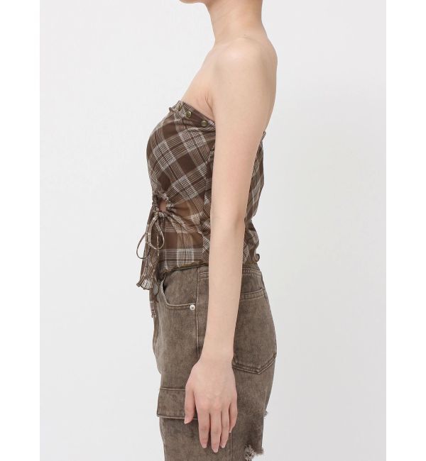 EVRIS「チェックベアトップ」|キャミソール|