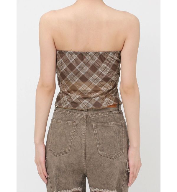 EVRIS「チェックベアトップ」|キャミソール|