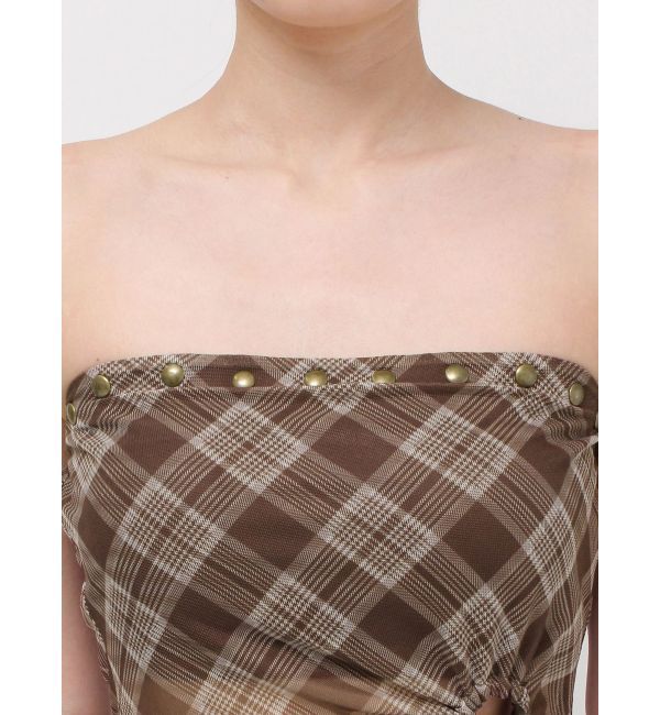 EVRIS「チェックベアトップ」|キャミソール|