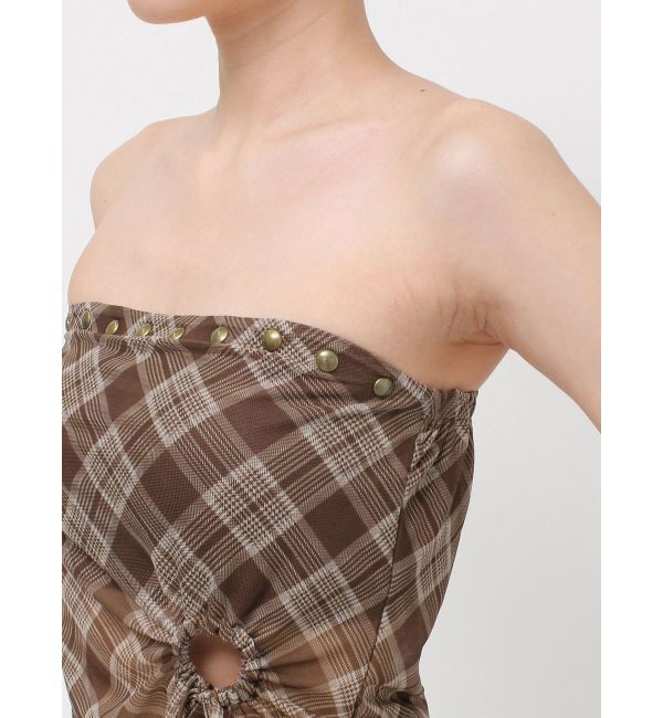 EVRIS「チェックベアトップ」|キャミソール|