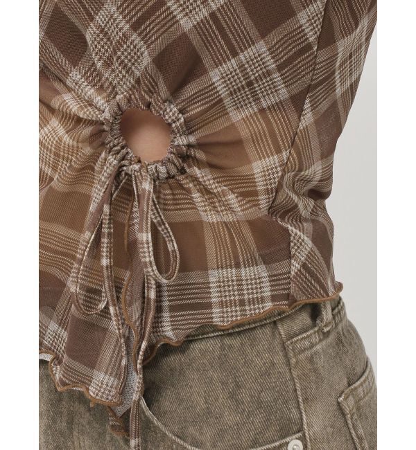 EVRIS「チェックベアトップ」|キャミソール|