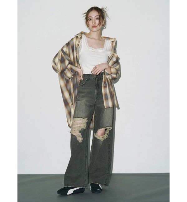 EVRIS「レースドッキングリブタンクトップ」|タンクトップ|