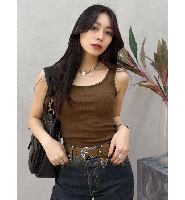 EVRIS「レースドッキングリブタンクトップ」|タンクトップ|