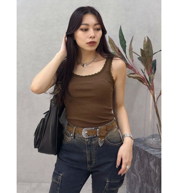 EVRIS「レースドッキングリブタンクトップ」|タンクトップ|