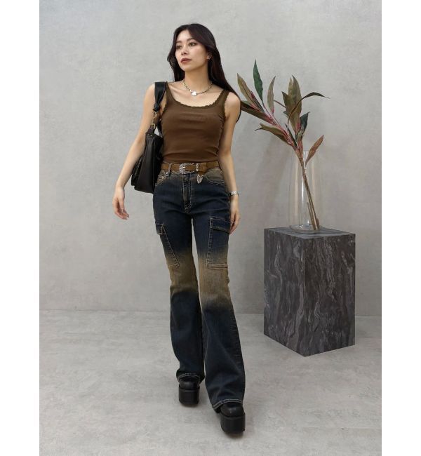 EVRIS「レースドッキングリブタンクトップ」|タンクトップ|