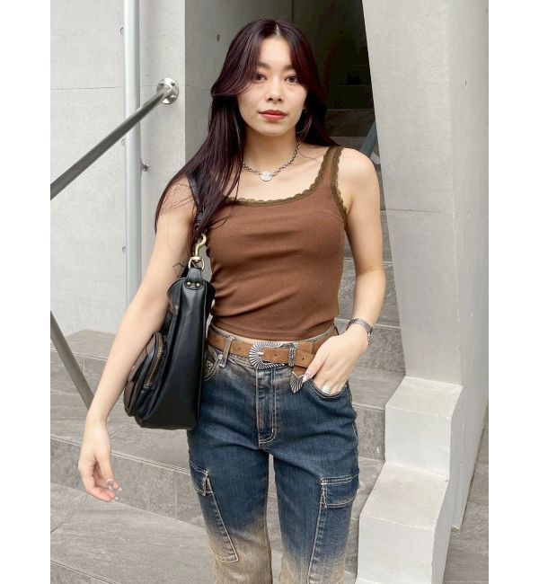 EVRIS「レースドッキングリブタンクトップ」|タンクトップ|