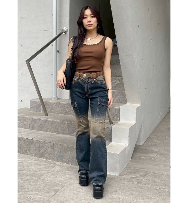 EVRIS「レースドッキングリブタンクトップ」|タンクトップ|