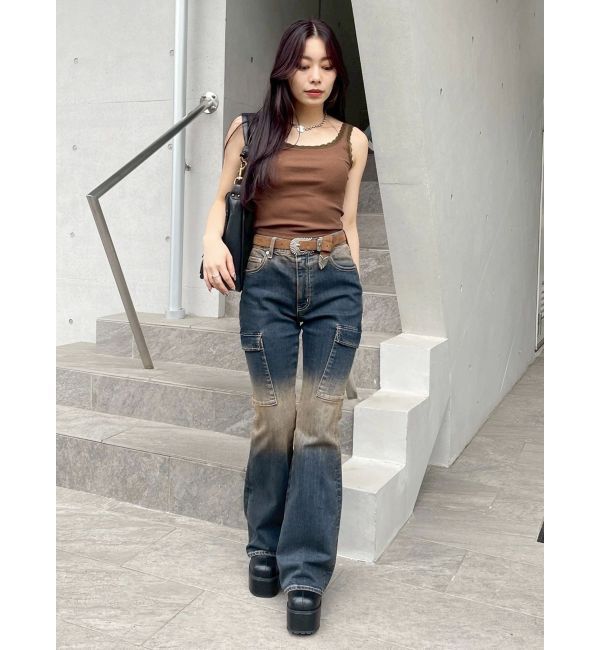 EVRIS「レースドッキングリブタンクトップ」|タンクトップ|