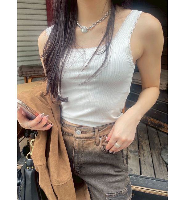 EVRIS「レースドッキングリブタンクトップ」|タンクトップ|