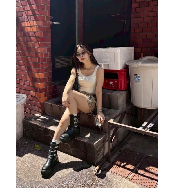 EVRIS「レースドッキングリブタンクトップ」|タンクトップ|