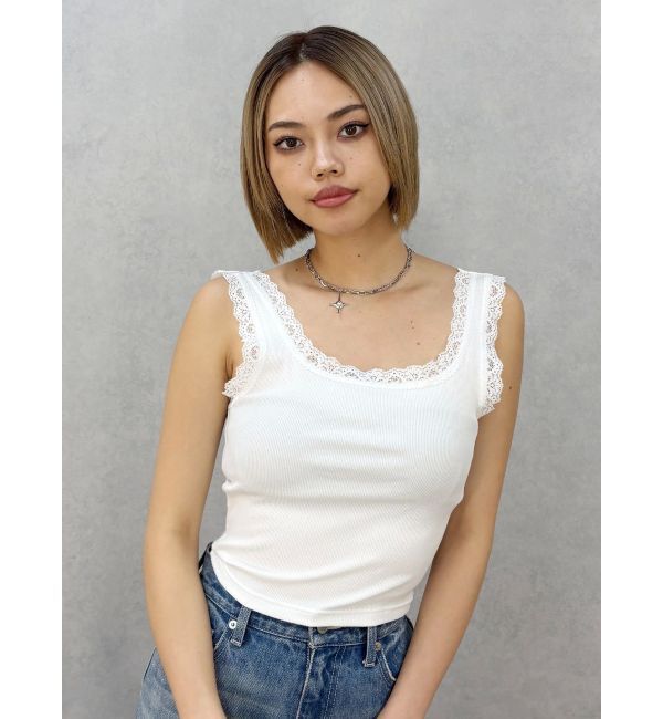 EVRIS「レースドッキングリブタンクトップ」|タンクトップ|