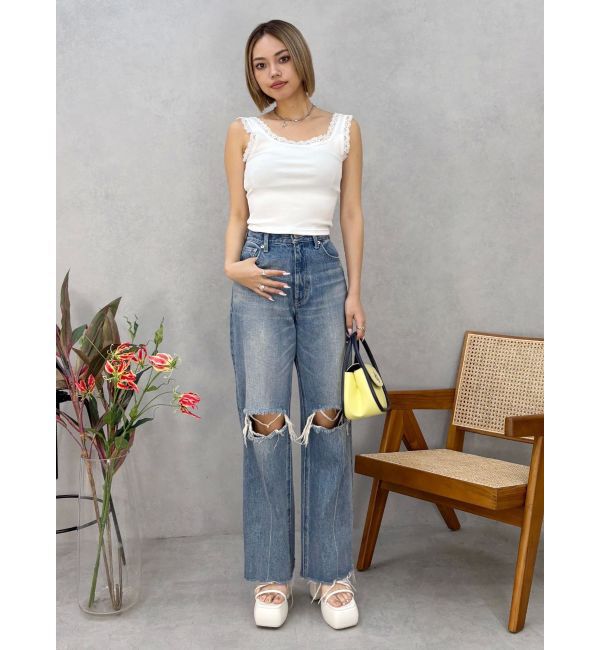 EVRIS「レースドッキングリブタンクトップ」|タンクトップ|