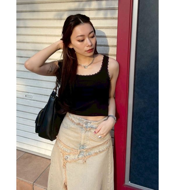 EVRIS「レースドッキングリブタンクトップ」|タンクトップ|