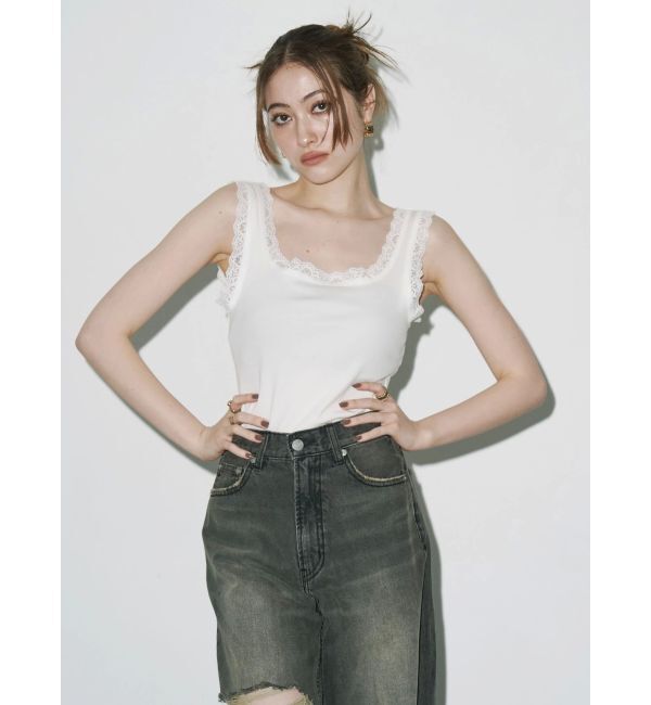 EVRIS「レースドッキングリブタンクトップ」|タンクトップ|