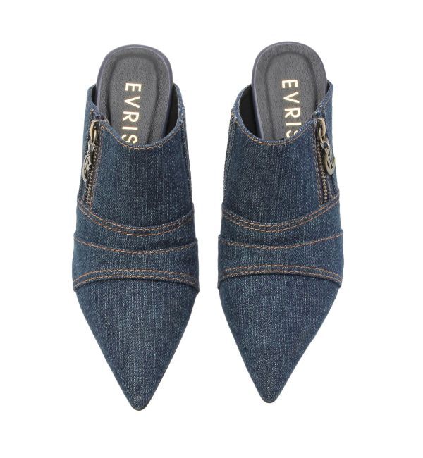 EVRIS「Eチャームポインテッドトゥミュール」|サンダル|