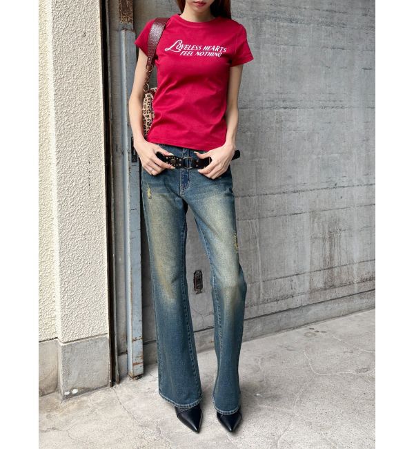 EVRIS「タイトグラフィックTシャツ」|Tシャツ・カットソー|