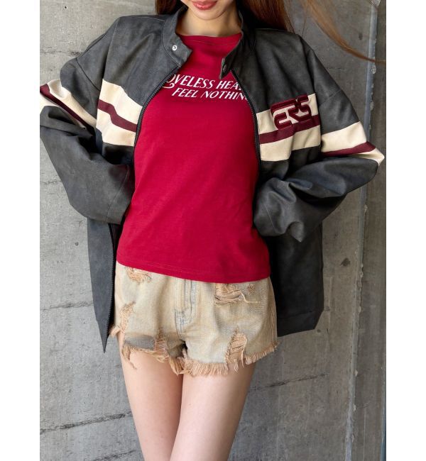 EVRIS「タイトグラフィックTシャツ」|Tシャツ・カットソー|