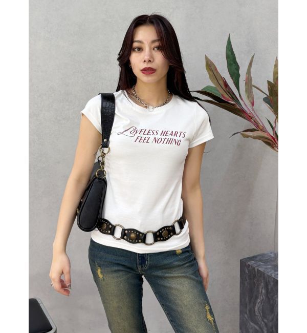 EVRIS「タイトグラフィックTシャツ」|Tシャツ・カットソー|