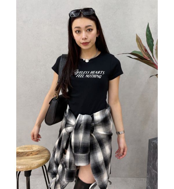 EVRIS「タイトグラフィックTシャツ」|Tシャツ・カットソー|