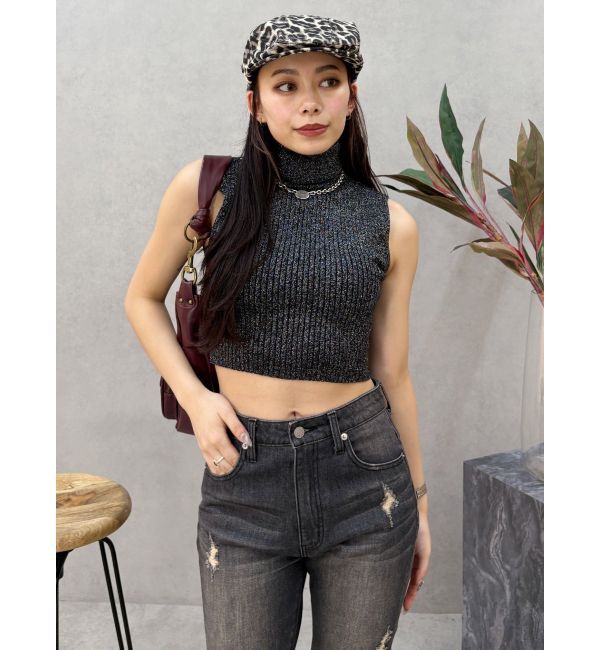 EVRIS「ラメニットノースリーブ」|ニット・セーター|